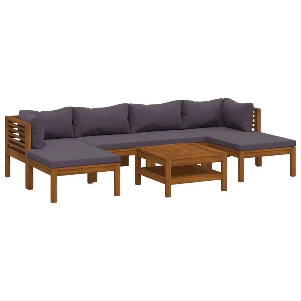 7 Piece Garden Lounge Set with Cushion Solid Acacia Wood 3086914 - Furniture