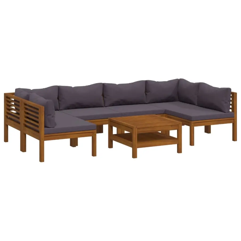 7 Piece Garden Lounge Set with Cushion Solid Acacia Wood 3086915 - Furniture