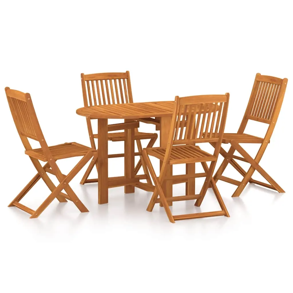 5 Piece Garden Dining Set Solid Wood Acacia 3086969 - Furniture