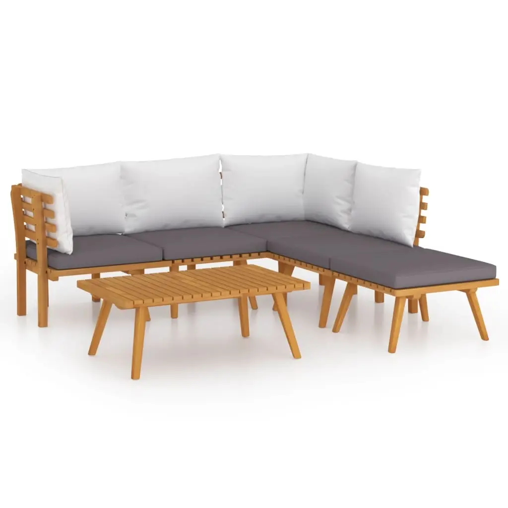 6 Piece Garden Lounge Set with Cushions Solid Wood Acacia 3087005 - Furniture