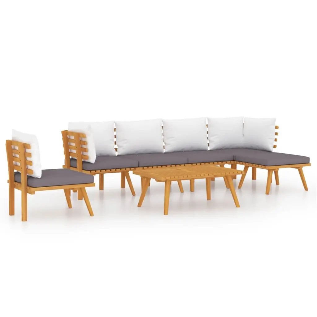7 Piece Garden Lounge Set with Cushions Solid Wood Acacia 3087006 - Furniture