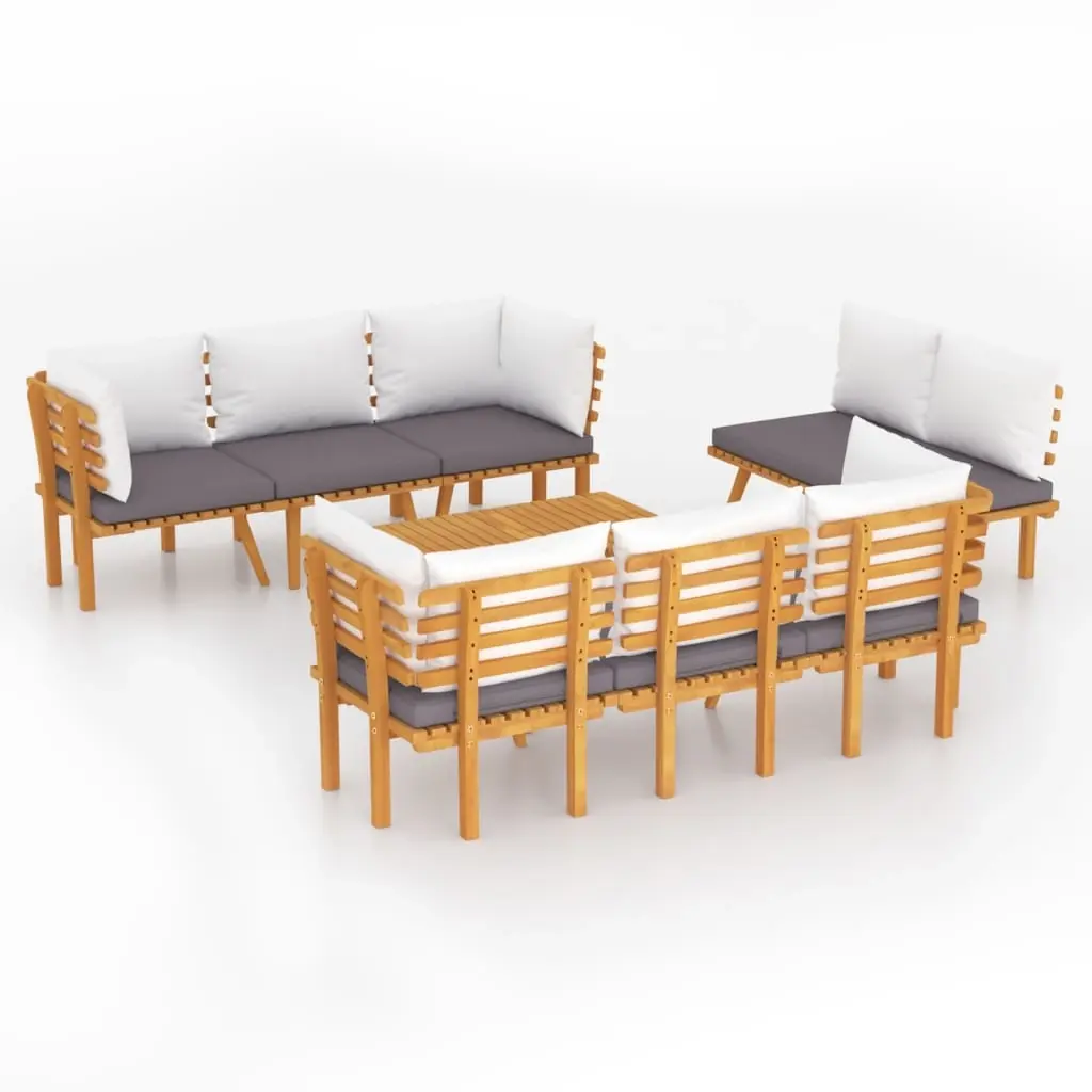 8 Piece Garden Lounge Set with Cushions Solid Wood Acacia 3087013 - Furniture