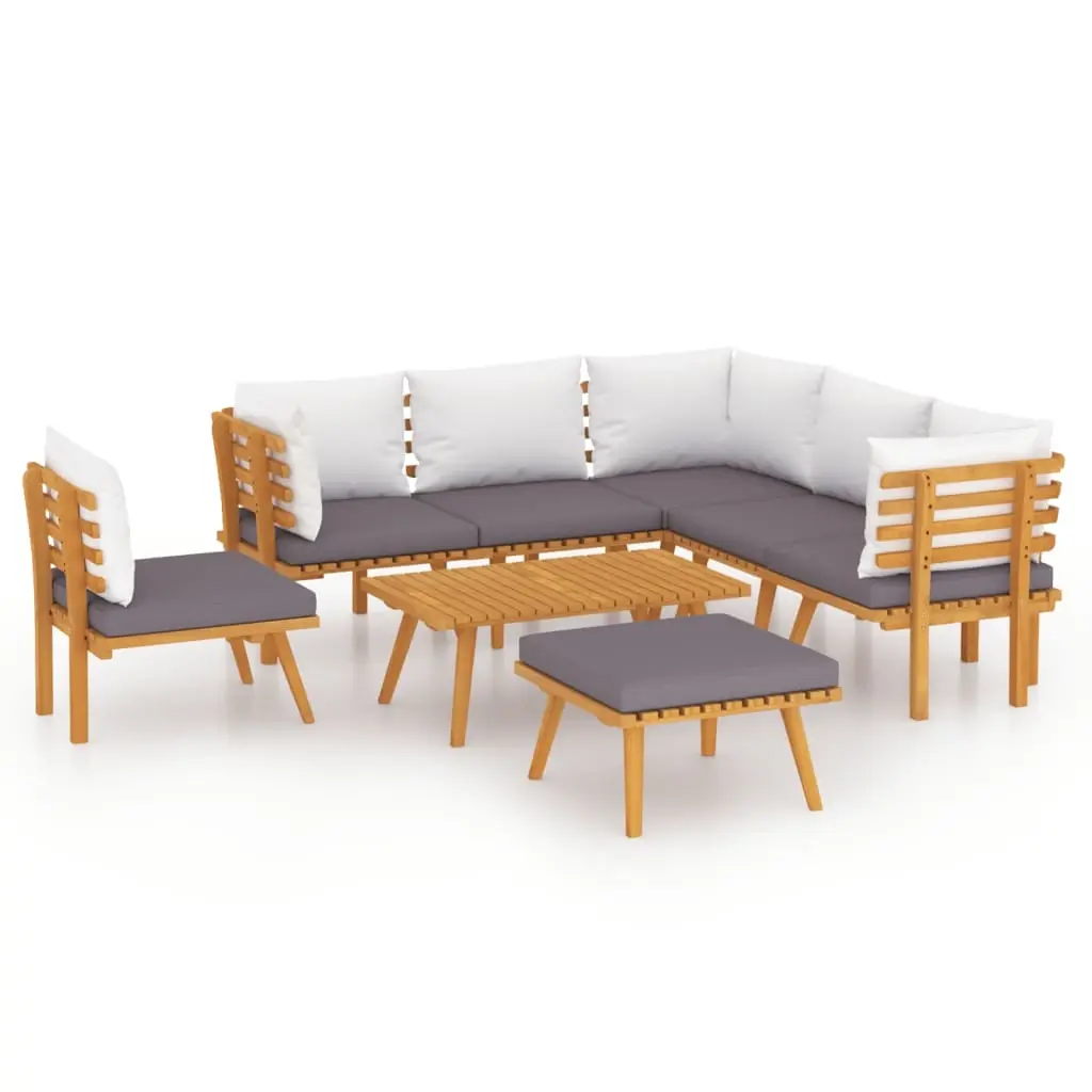 8 Piece Garden Lounge Set with Cushions Solid Wood Acacia 3087016 - Furniture