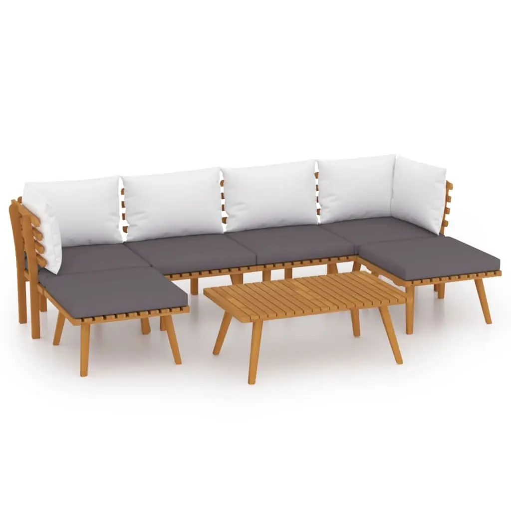 7 Piece Garden Lounge Set with Cushions Solid Wood Acacia 3087023 - Furniture