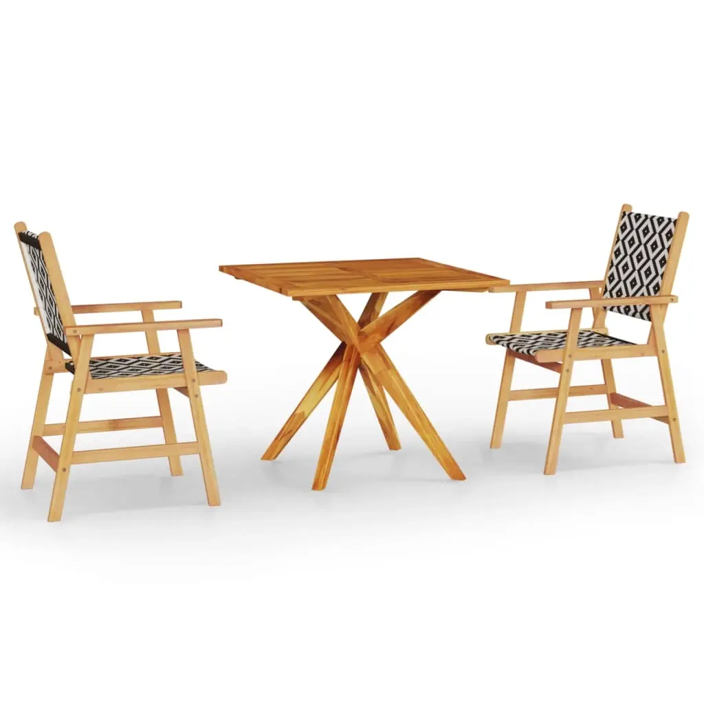 3 Piece Garden Dining Set Solid Wood Acacia 3087137 - Furniture