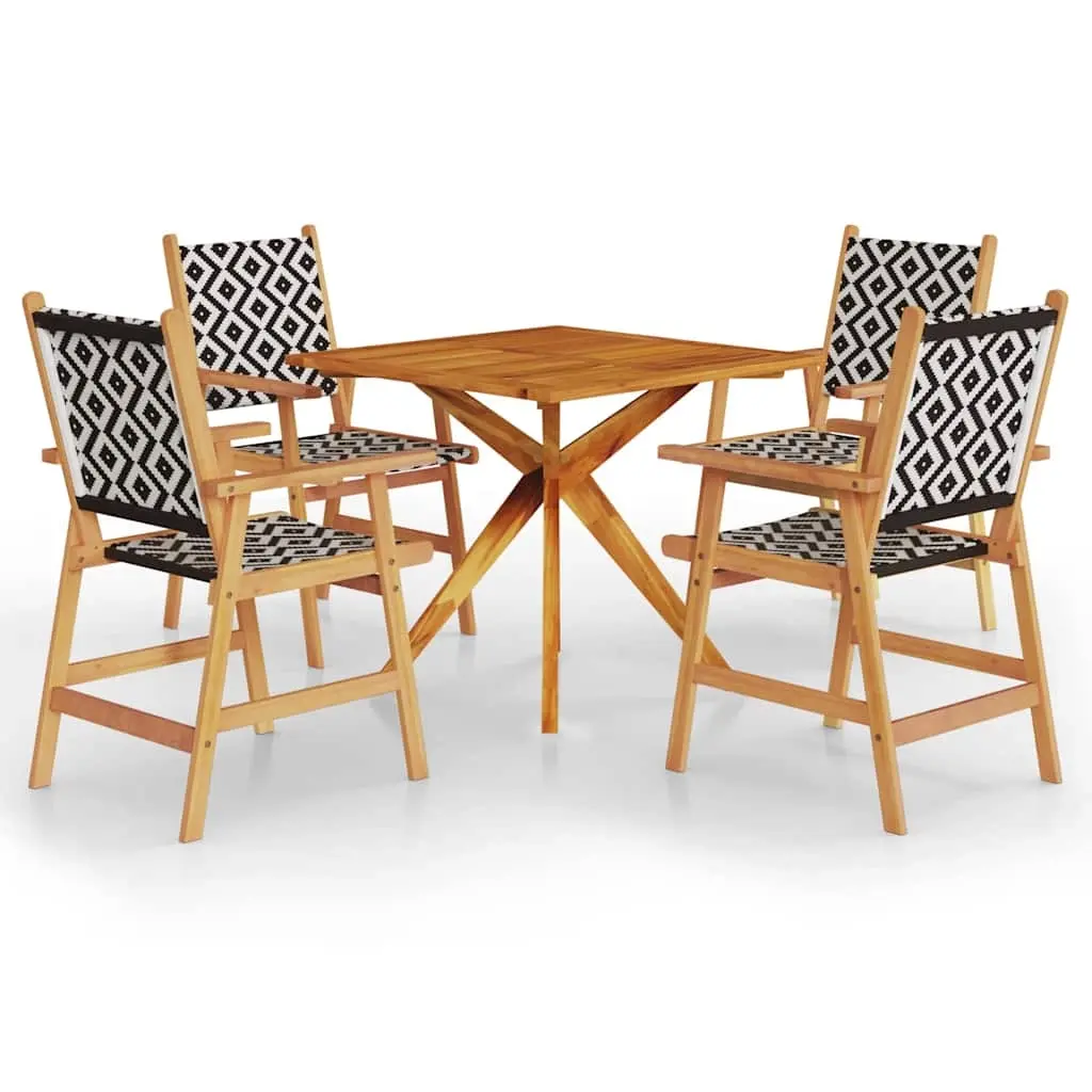 5 Piece Garden Dining Set Solid Wood Acacia 3087138 - Furniture