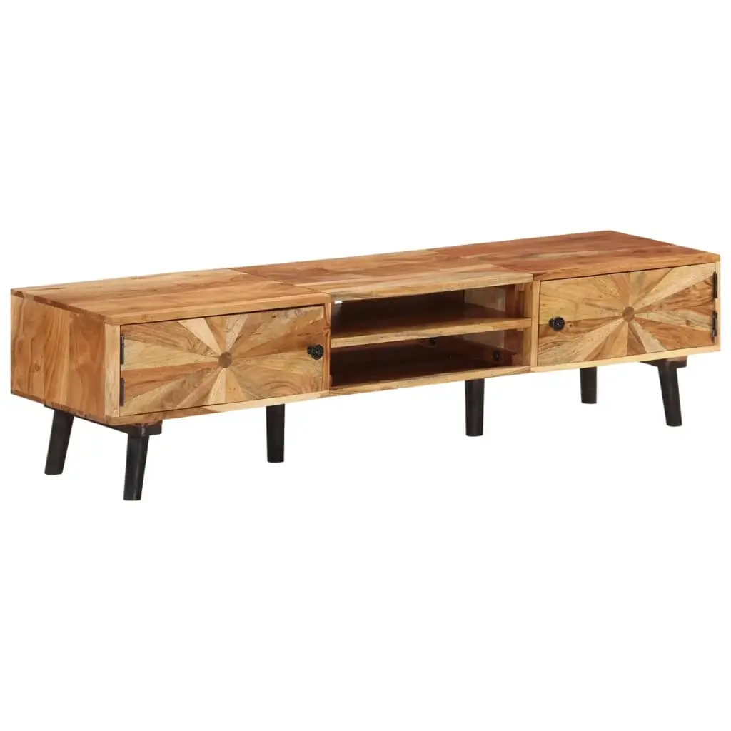 TV Cabinet 145x35x35 cm Solid Wood Acacia 338421 - Furniture