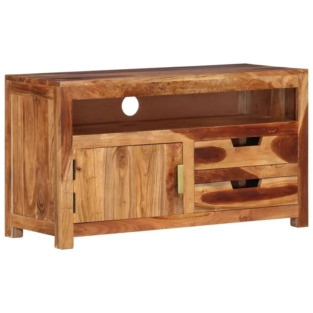 TV Cabinet 90x34.5x50 cm Solid Wood Acacia 339507 - Furniture
