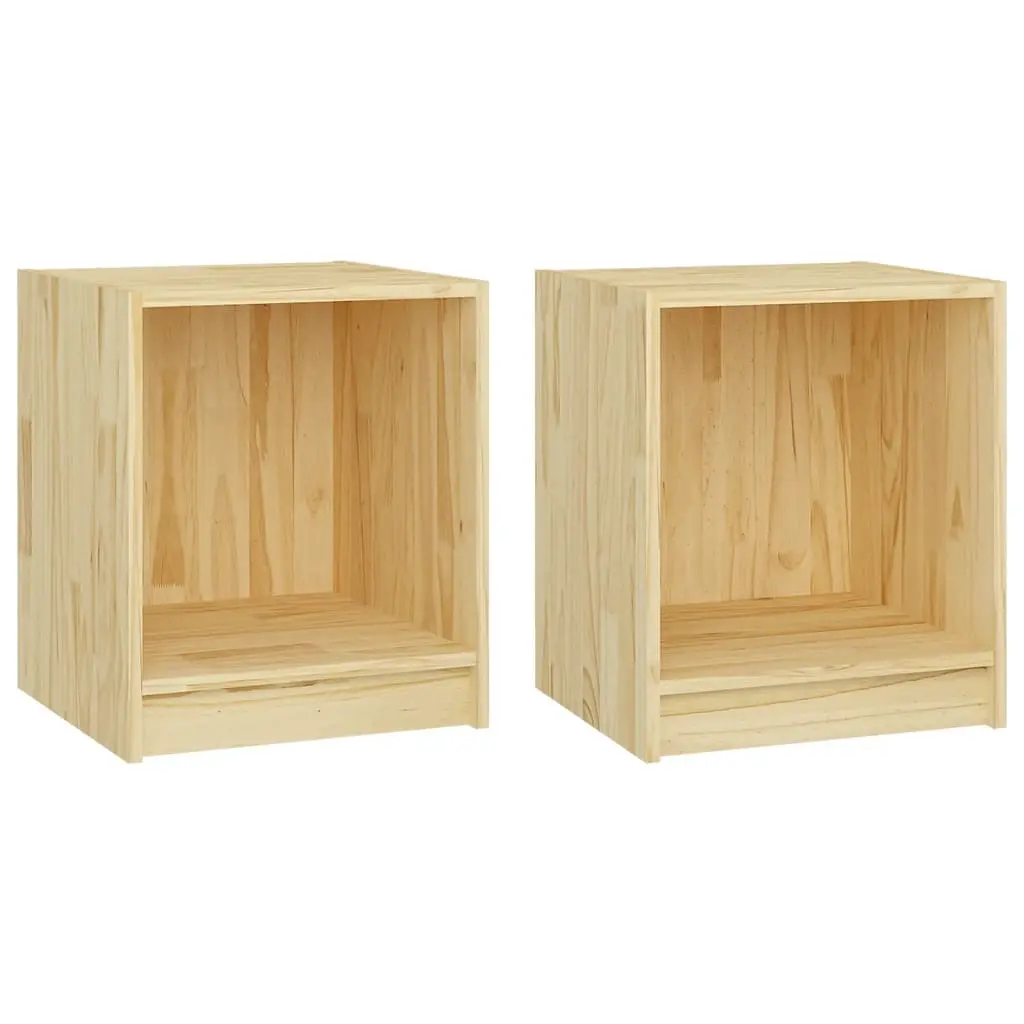 Bedside Cabinets 2 pcs 35.5x33.5x41.5 cm Solid Pinewood 809920 - Furniture