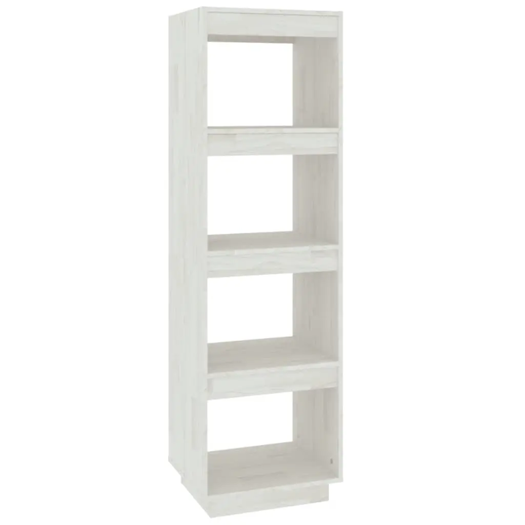 Book Cabinet/Room Divider White 40x35x135 cm Solid Pinewood 810850 - Furniture