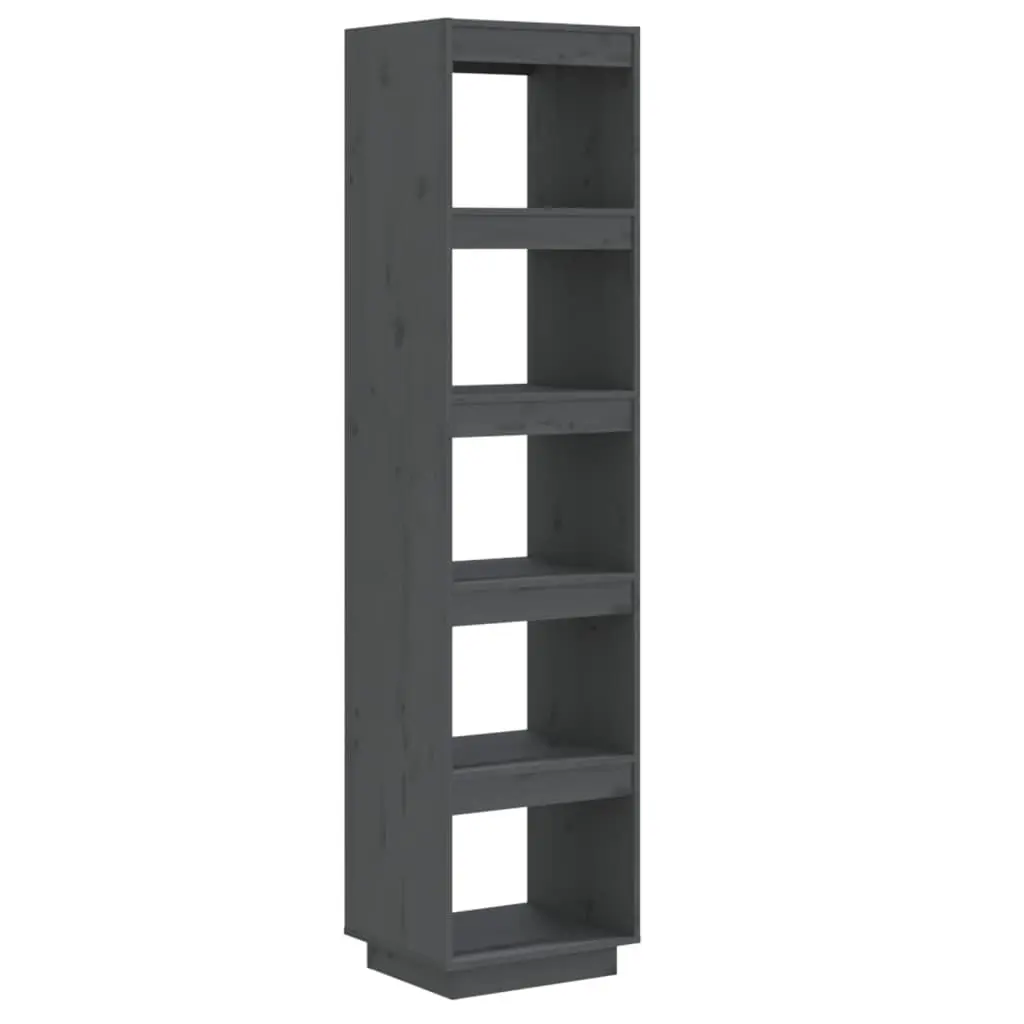 Book Cabinet/Room Divider Grey 40x35x167 cm Solid Wood Pine 810856 - Furniture