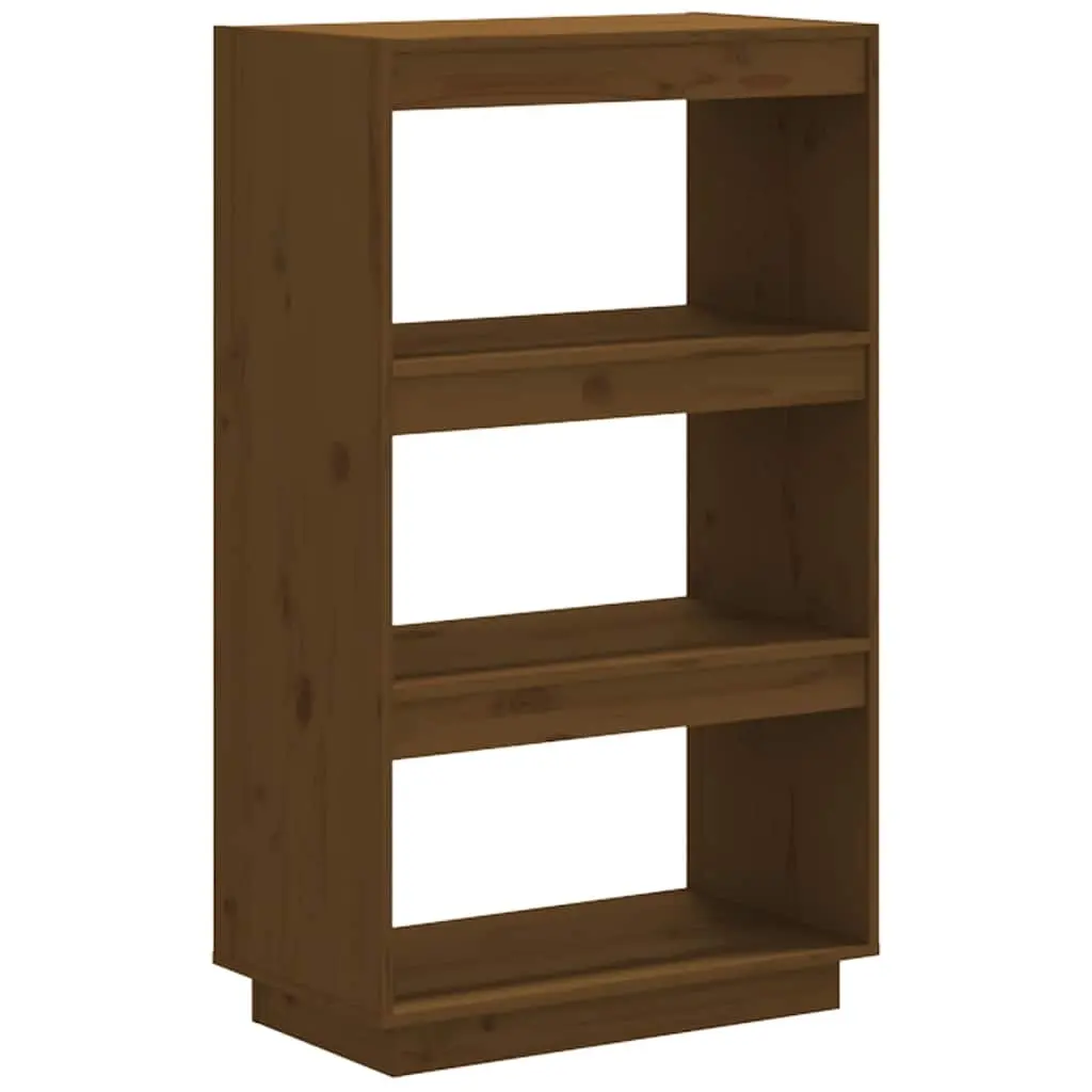 Book Cabinet/Room Divider Honey Brown 60x35x103 cm Solid Wood Pine 810867 - Furniture