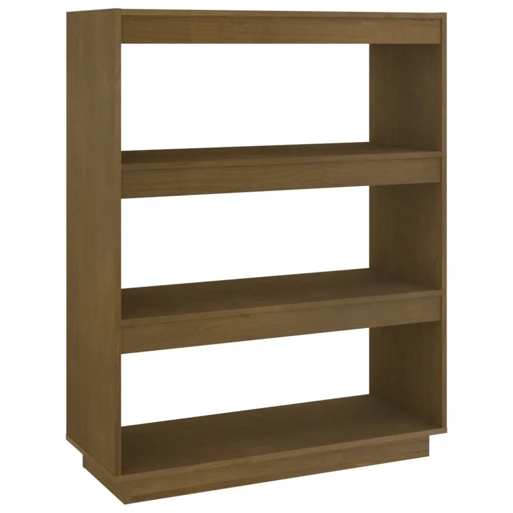 Book Cabinet/Room Divider Honey Brown 80x35x103 cm Solid Pinewood 810887 - Furniture