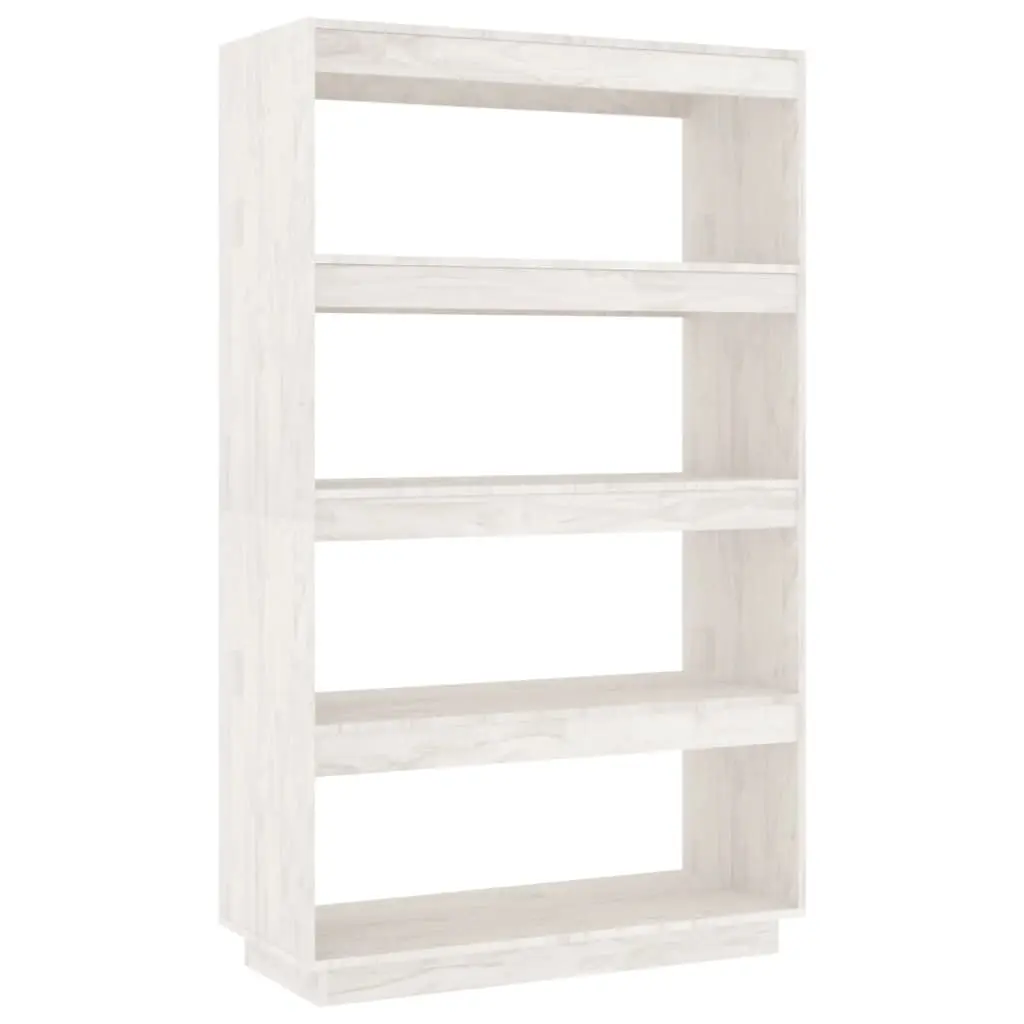 Book Cabinet/Room Divider White 80x35x135 cm Solid Pinewood 810890 - Furniture
