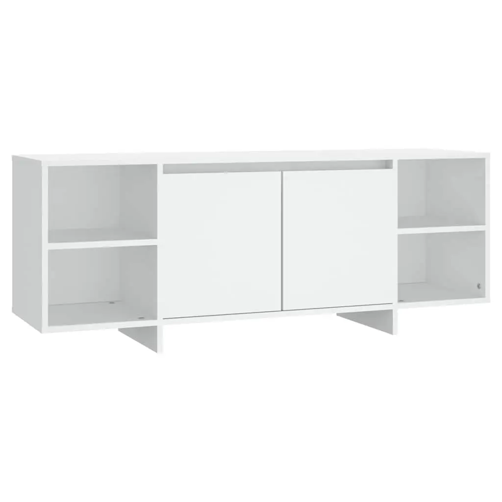 TV Cabinet White 130x35x50 cm Engineered Wood 809584 - Furniture