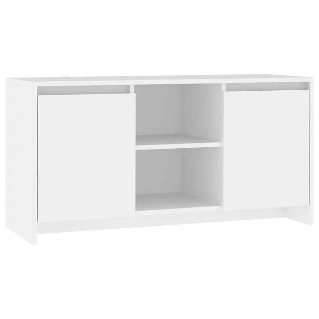 TV Cabinet White 102x37.5x52.5 cm Engineered Wood 809791 - Furniture