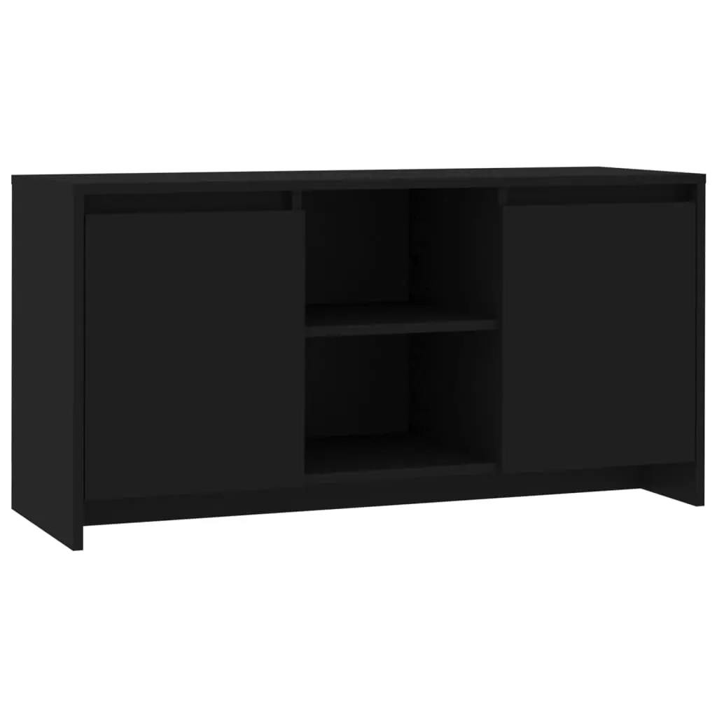 TV Cabinet Black 102x37.5x52.5 cm Engineered Wood 809792 - Furniture