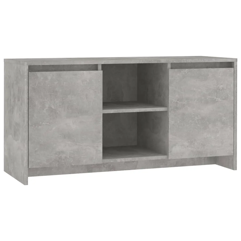 TV Cabinet Concrete Grey 102x37.5x52.5 cm Engineered Wood 809795 - Furniture