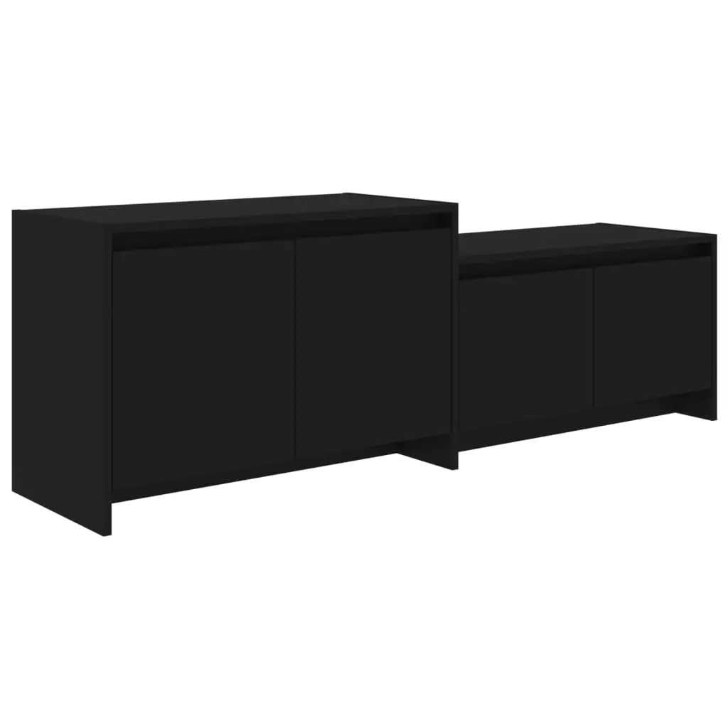 TV Cabinet Black 146.5x35x50 cm Engineered Wood 809810 - Furniture