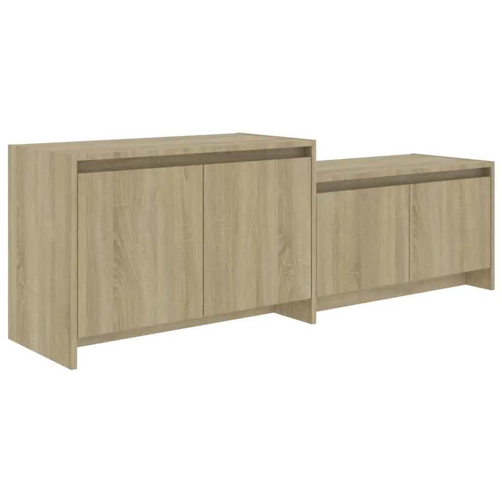 TV Cabinet Sonoma Oak 146.5x35x50 cm Engineered Wood 809812 - Furniture