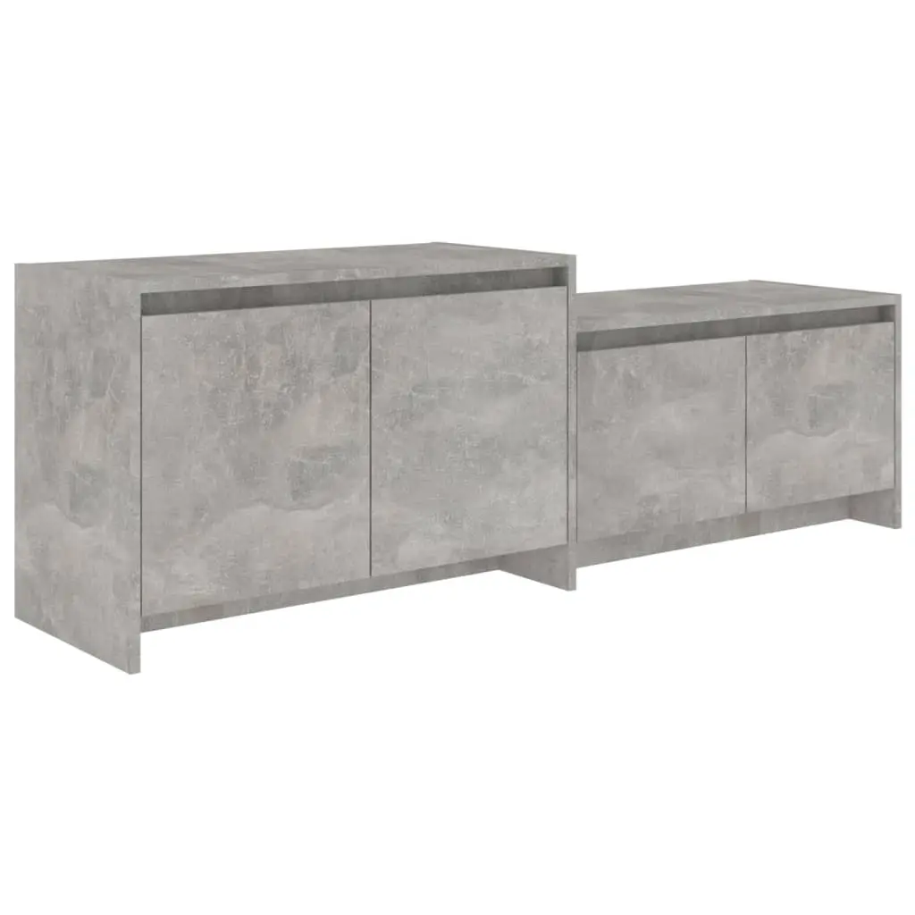TV Cabinet Concrete Grey 146.5x35x50 cm Engineered Wood 809813 - Furniture