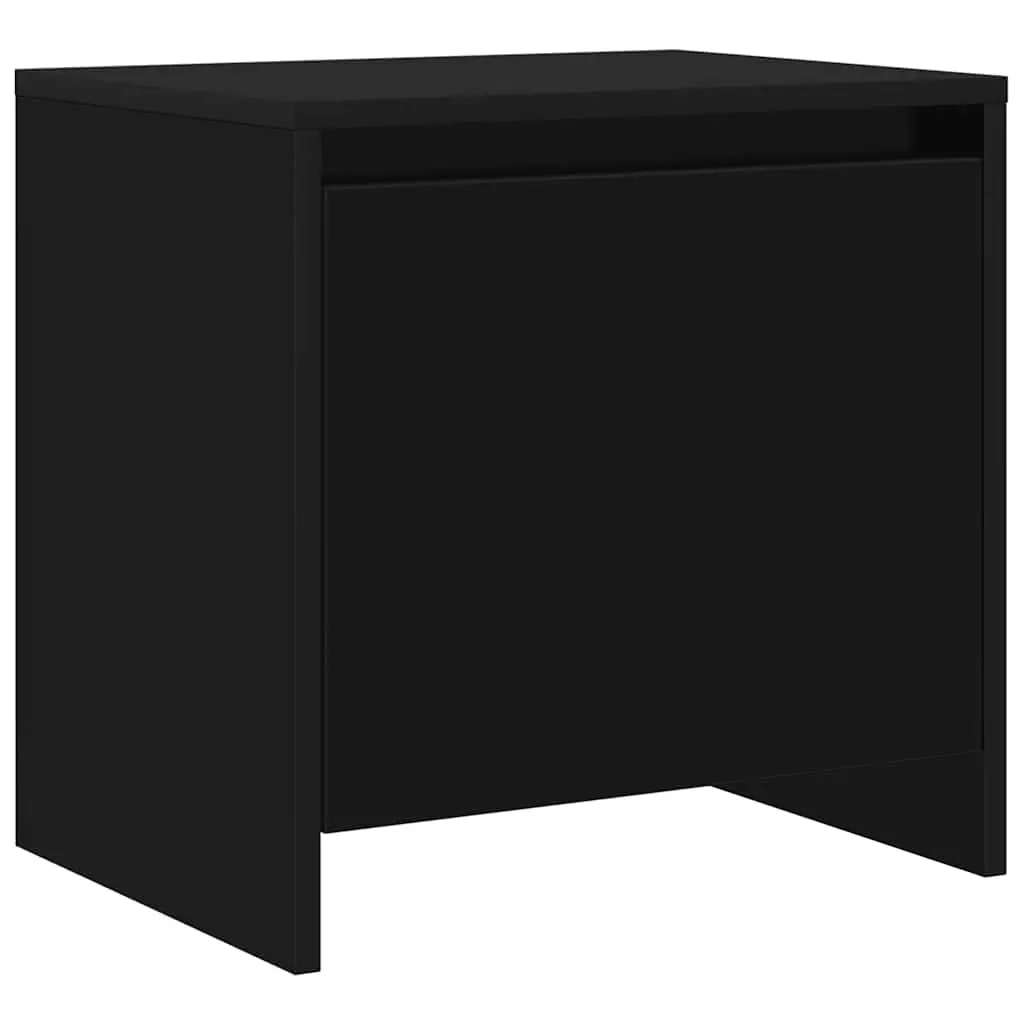Bedside Cabinet Black 45x34x44.5 cm Engineered Wood 809865 - Furniture
