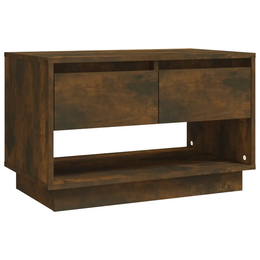 TV Cabinet Smoked Oak 70x41x44 cm Engineered Wood 812975 - Furniture
