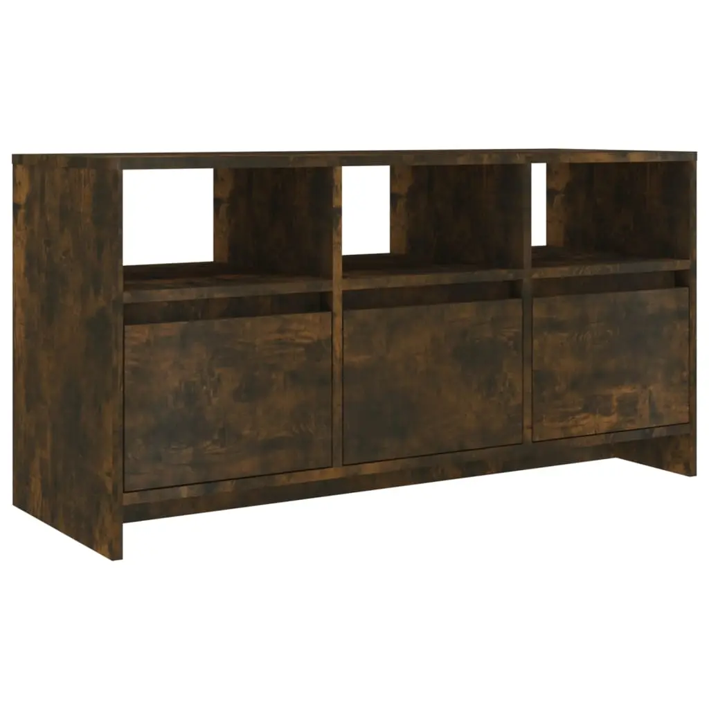 TV Cabinet Smoked Oak 102x37.5x52.5 cm Engineered Wood 813023 - Furniture