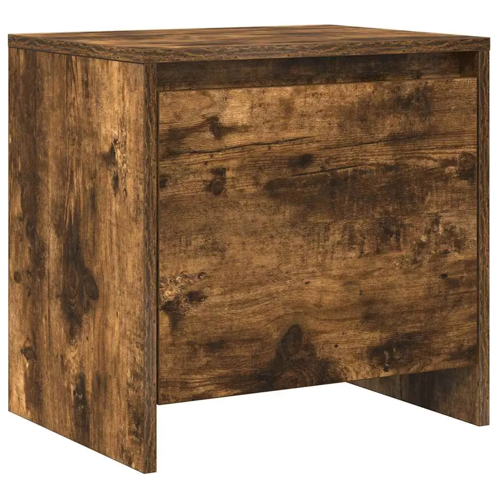 Bedside Cabinet Smoked Oak 45x34x44.5 cm Engineered Wood 813044 - Furniture