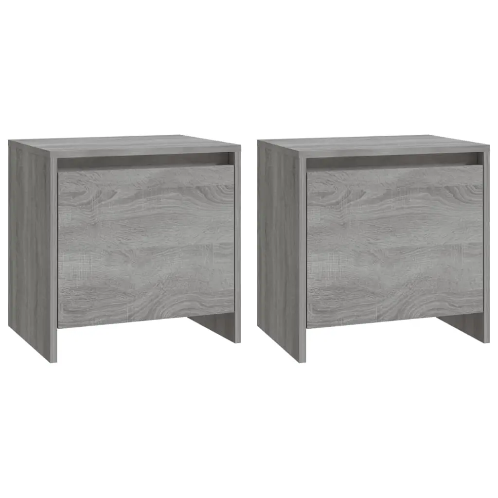 Bedside Cabinets 2 pcs Grey Sonoma 45x34x44.5 cm Engineered Wood 813047 - Furniture