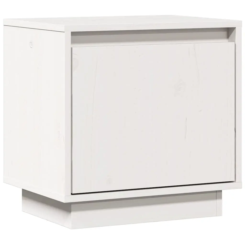 Bedside Cabinet White 40x30x40 cm Solid Wood Pine 813307 - Furniture