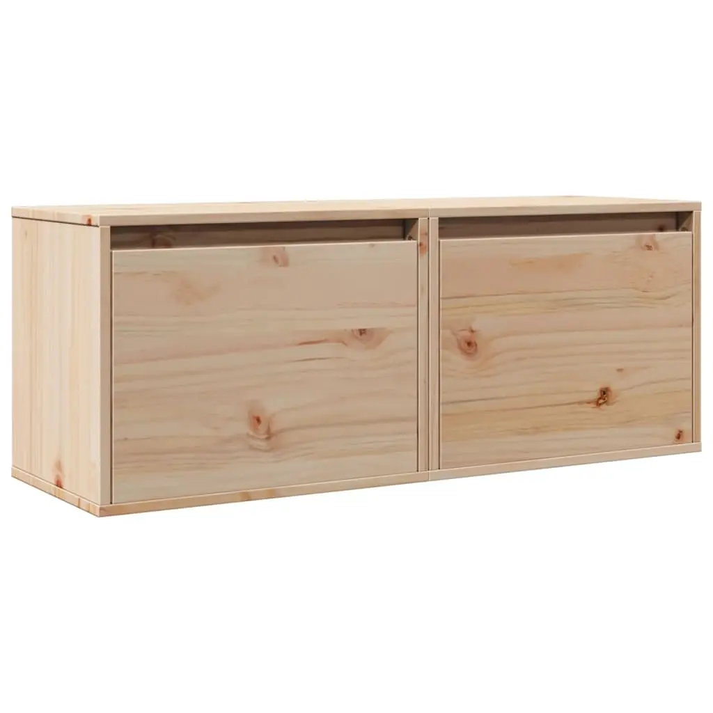 Wall Cabinets 2 pcs 45x30x35 cm Solid Wood Pine 813436 - Furniture