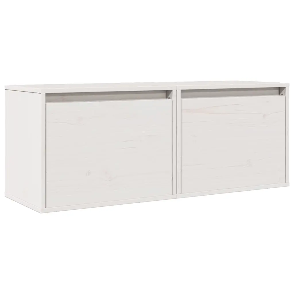Wall Cabinets 2 pcs White 45x30x35 cm Solid Wood Pine 813438 - Furniture