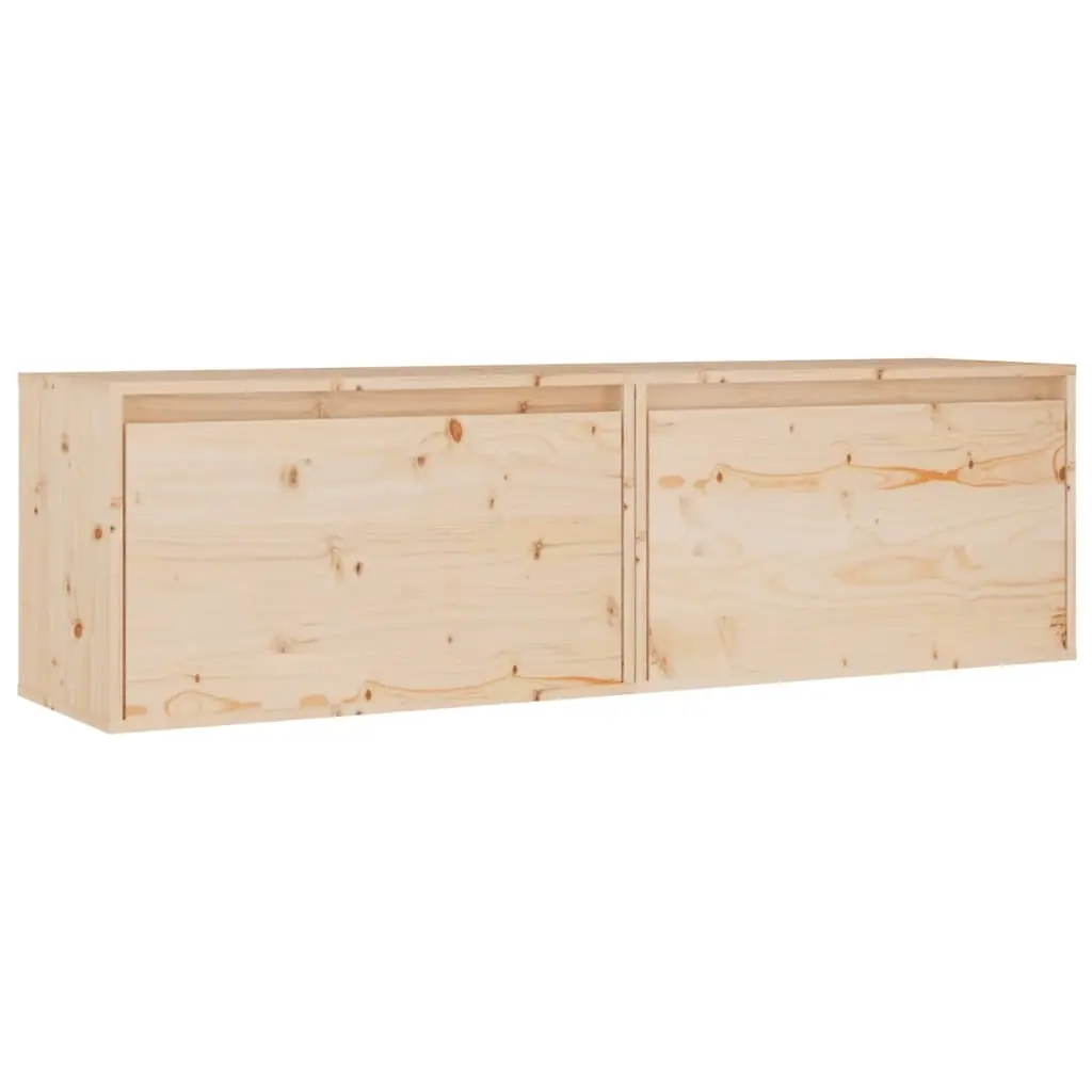 Wall Cabinets 2 pcs 60x30x35 cm Solid Wood Pine 813446 - Furniture