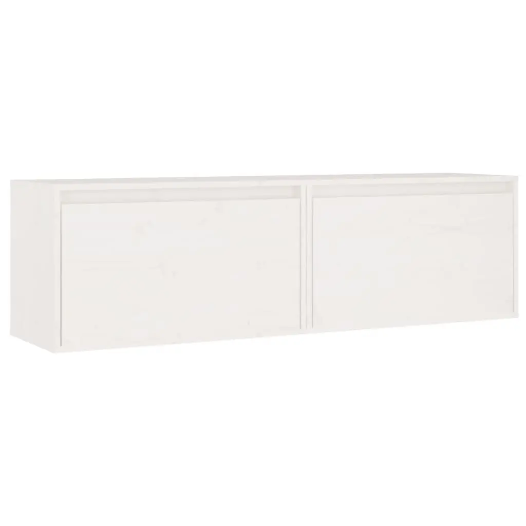 Wall Cabinets 2 pcs White 60x30x35 cm Solid Wood Pine 813448 - Furniture