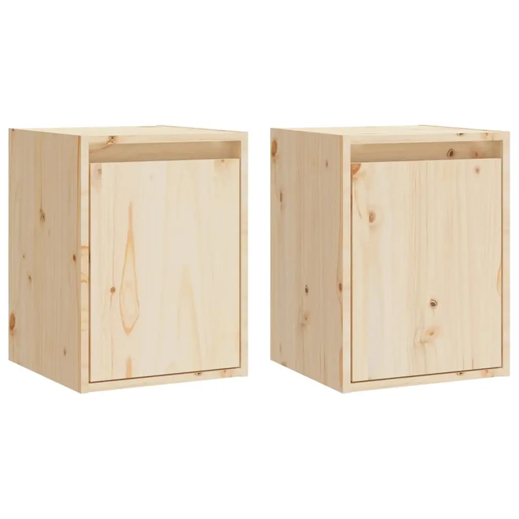 Wall Cabinets 2pcs 30x30x40 cm Solid Wood Pine 813476 - Furniture