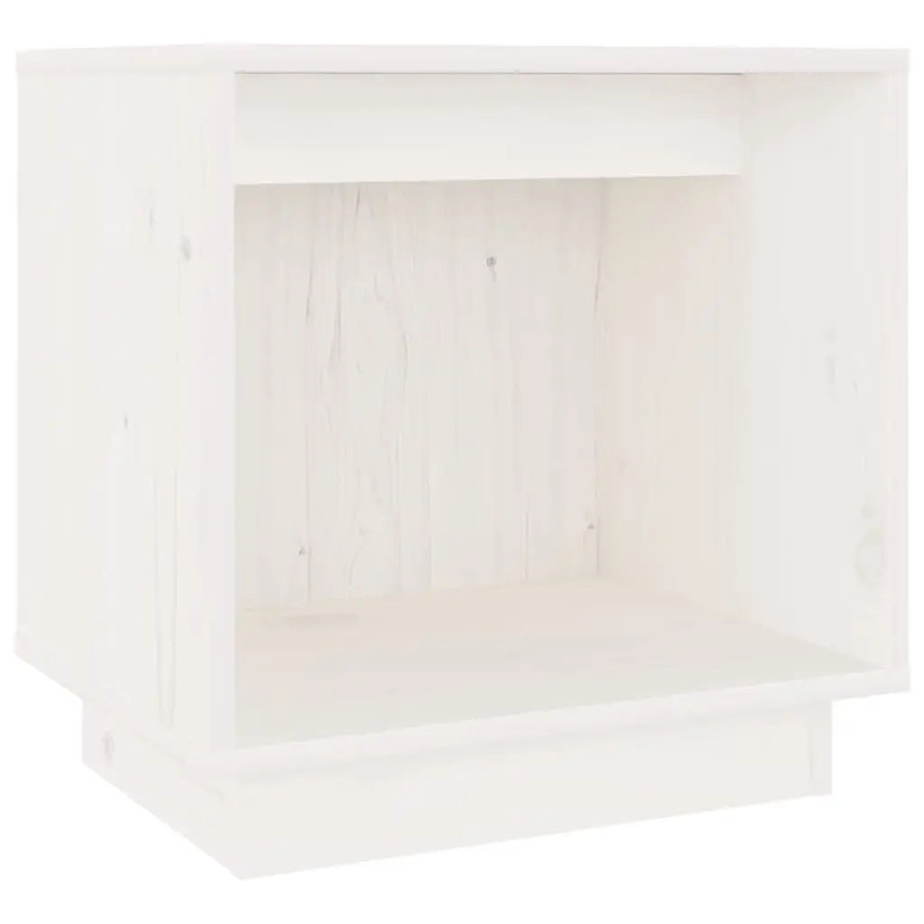 Bedside Cabinet White 40x30x40 cm Solid Wood Pine 813337 - Furniture