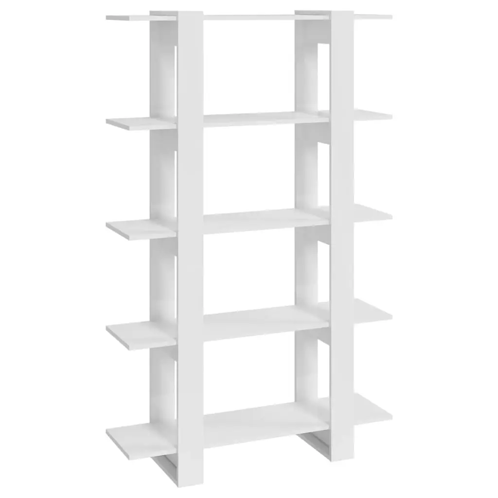 Book Cabinet/Room Divider High Gloss White 100x30x160 cm 811535 - Furniture