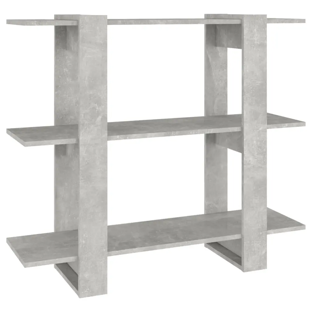 Book Cabinet/Room Divider Concrete Grey 100x30x87 cm 811551 - Furniture