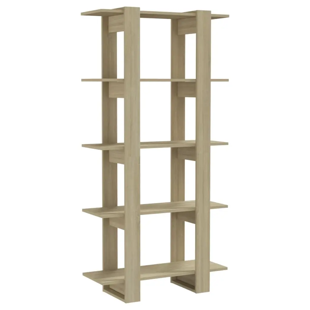Book Cabinet/Room Divider Sonoma Oak 80x30x160 cm Engineered Wood 811568 - Furniture