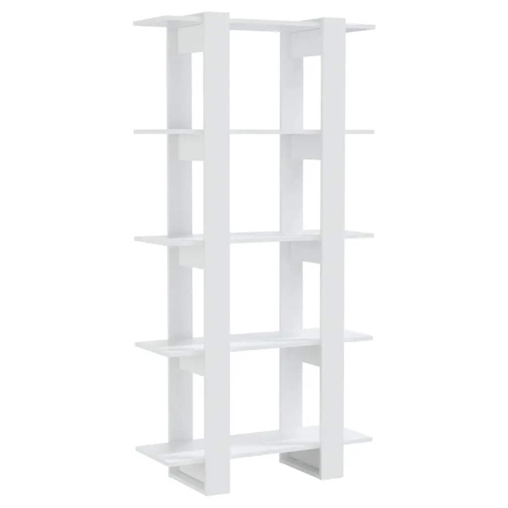 Book Cabinet/Room Divider High Gloss White 80x30x160 cm 811571 - Furniture