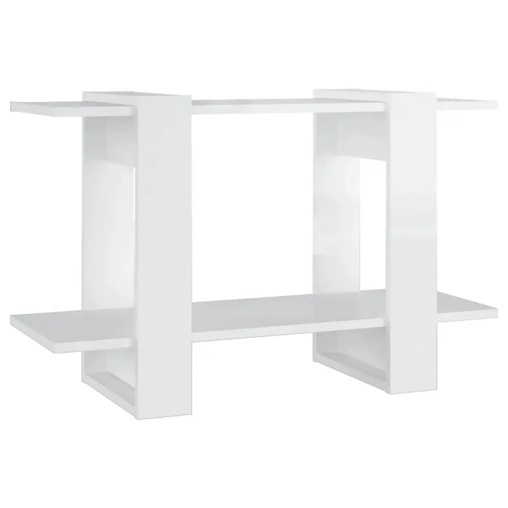 Book Cabinet/Room Divider High Gloss White 80x30x51 cm 811598 - Furniture