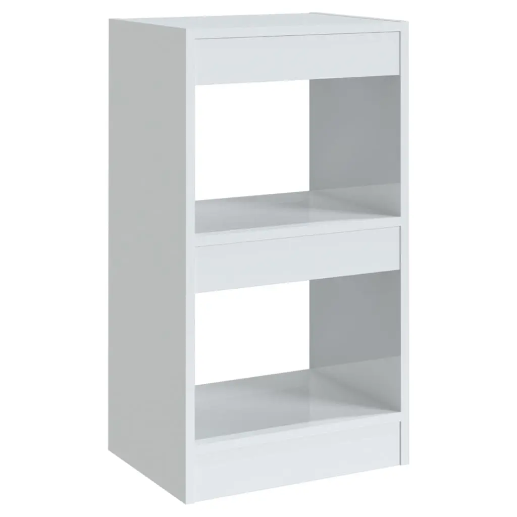 Book Cabinet/Room Divider High Gloss White 40x30x72 cm 811607 - Furniture