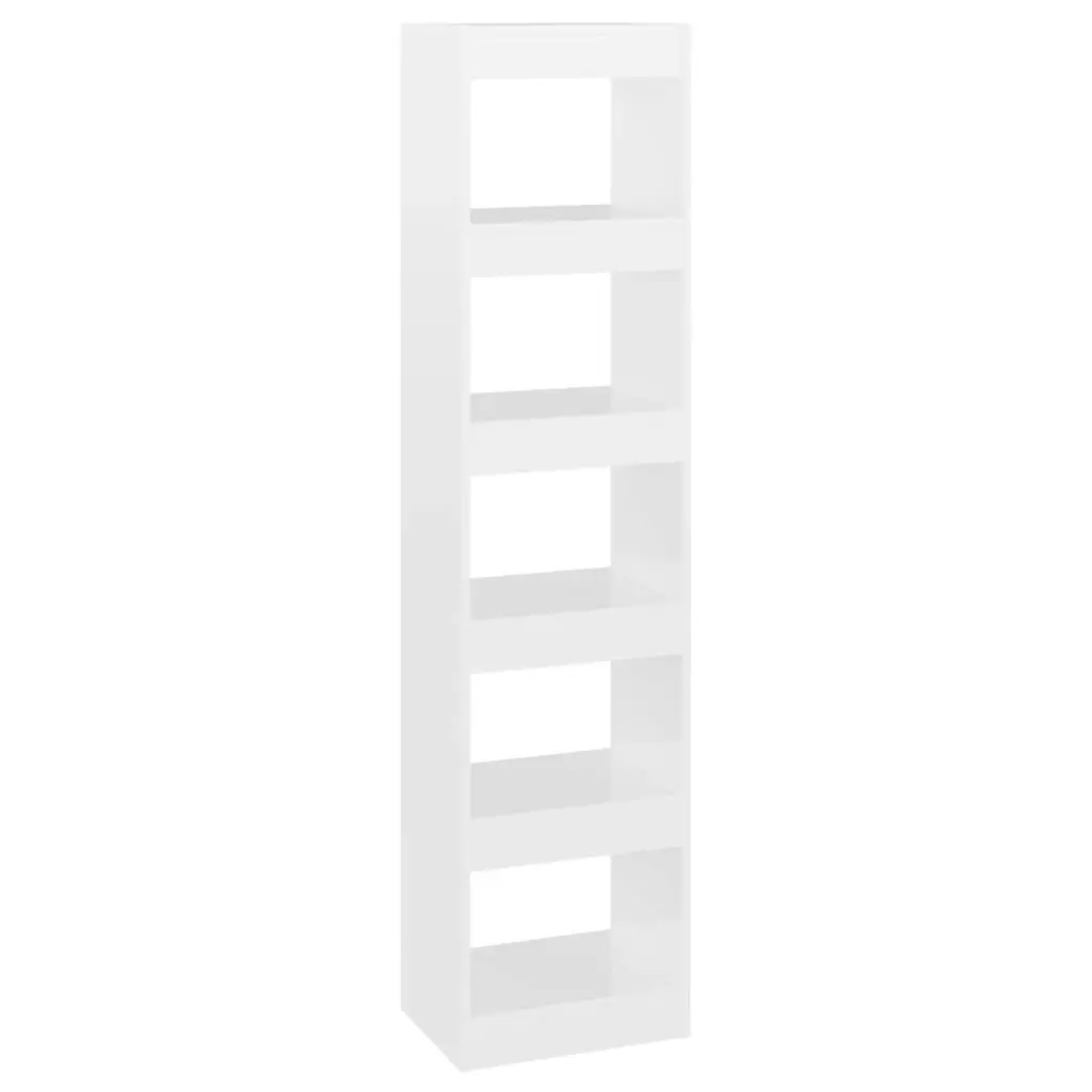 Book Cabinet/Room Divider High Gloss White 40x30x166 cm 811634 - Furniture