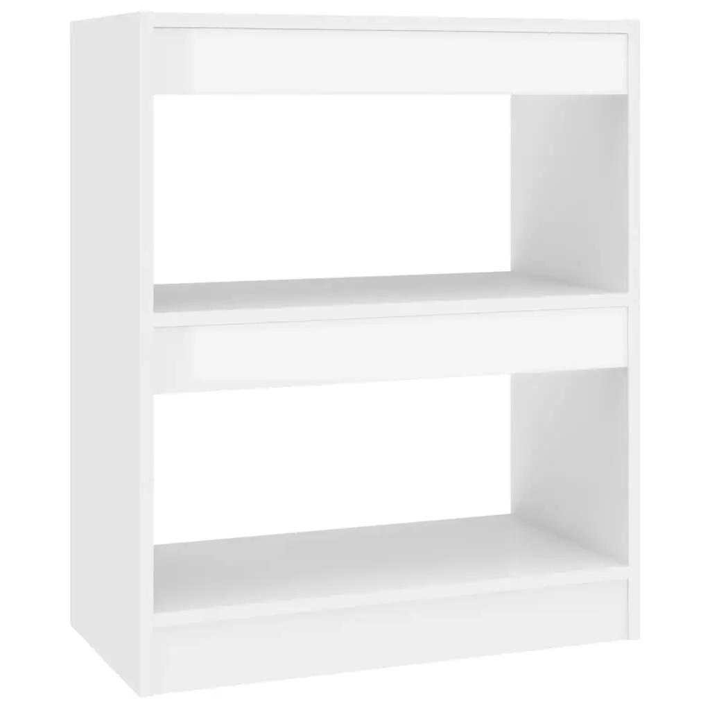 Book Cabinet/Room Divider High Gloss White 60x30x72 cm 811652 - Furniture