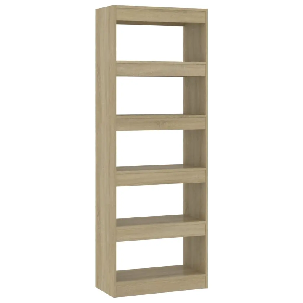 Book Cabinet/Room Divider Sonoma Oak 60x30x166 cm Engineered Wood 811676 - Furniture