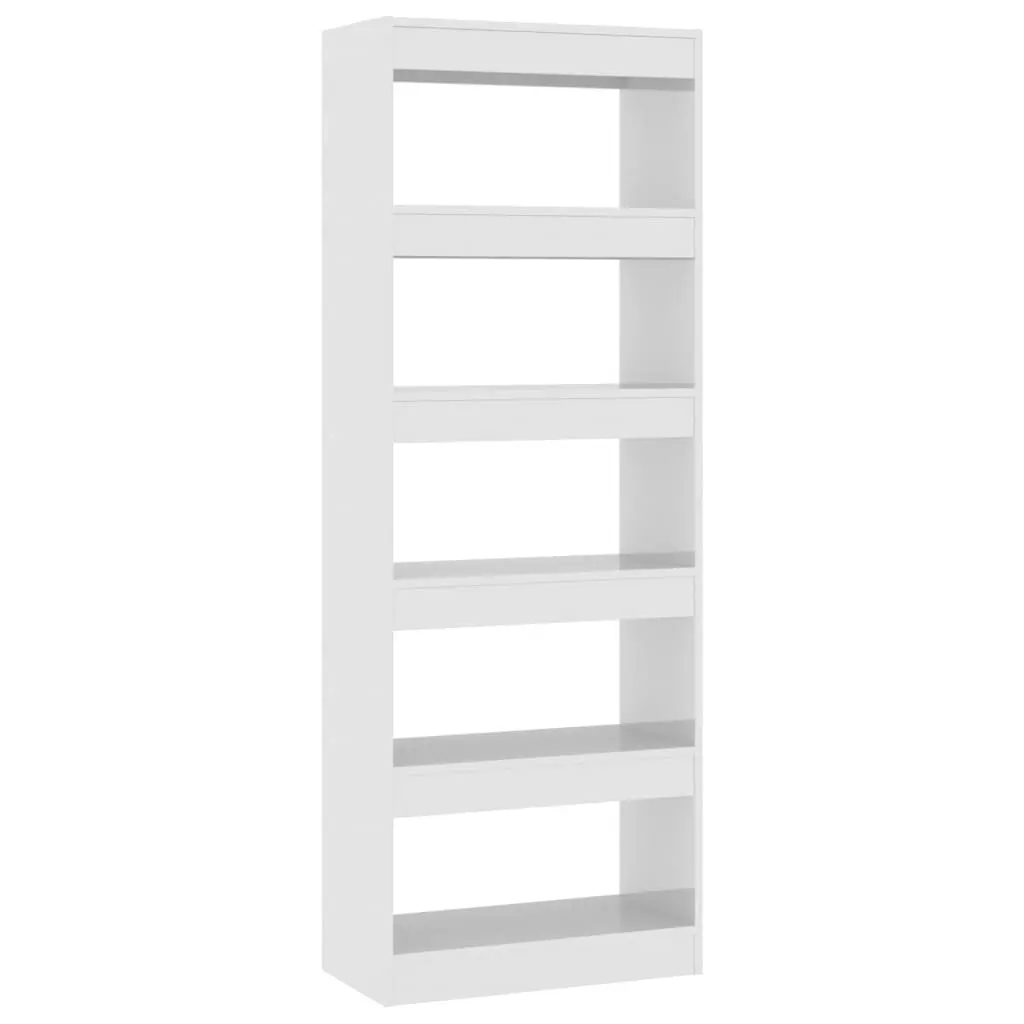 Book Cabinet/Room Divider High Gloss White 60x30x166 cm Engineered Wood 811679 - Furniture