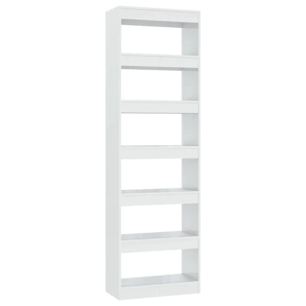 Book Cabinet/Room Divider High Gloss White 60x30x198 cm 811688 - Furniture