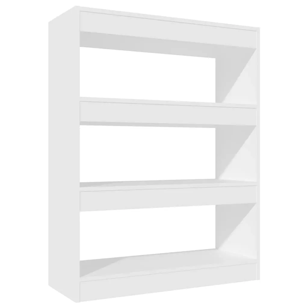 Book Cabinet/Room Divider White 80x30x103 cm Engineered wood 811700 - Furniture