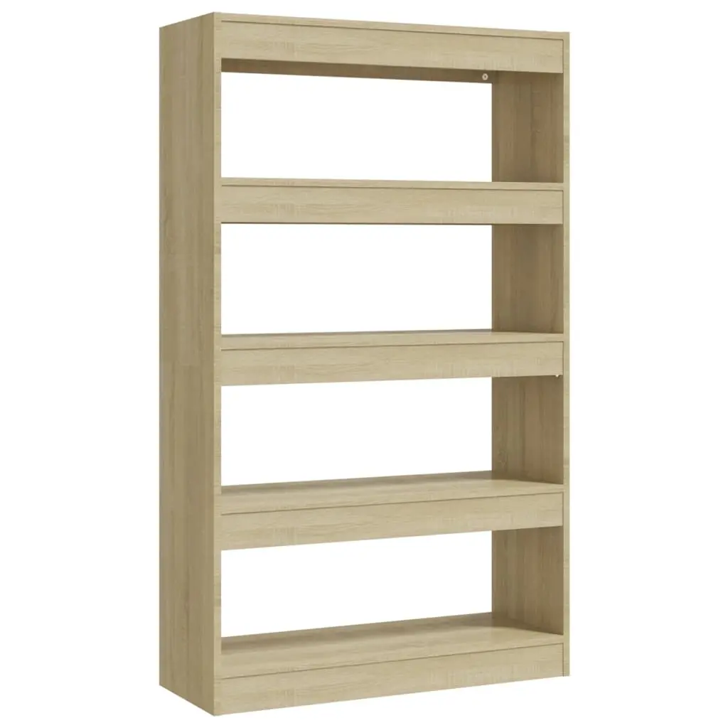 Book Cabinet/Room Divider Sonoma Oak 80x30x135 cm Engineered Wood 811712 - Furniture
